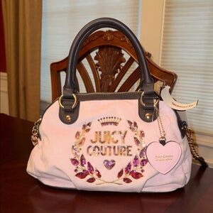 Juicy Couture White and Purple Satchel